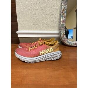 Hoka One One Rincon 3 Women Size 7.5B Camellia Radiant Yellow Shoes 1119396 CRYW